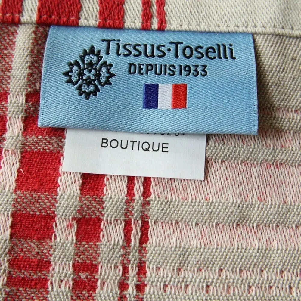 Tissus Toselli French Jacquard Tea Towel “Chocolatier” Café Design Cotton France